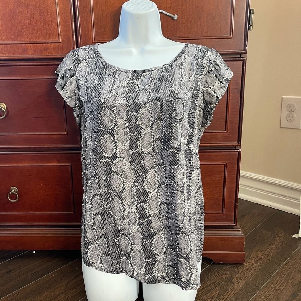 Joie silk snakeskin printed blouse